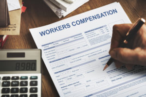 filling out a workers’ compensation form