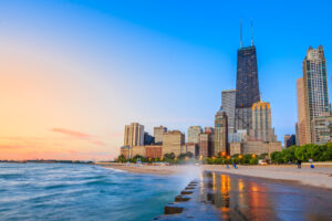 chicago skyline north avenue beach