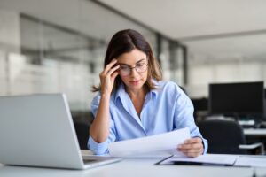 A lawyer reviewing the state regulations for pre-settlement funding loans